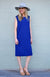 Sapphire Blue Women&#39;s Merino Wool Sleeveless Shift Dress
