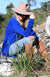 Sapphire Blue Women&#39;s Merino Wool Long Boyfriend Cardigan with Buttons
