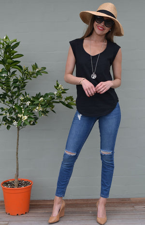 Black - Cotton Rib