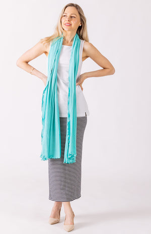 Navy & Ivory Narrow Stripe