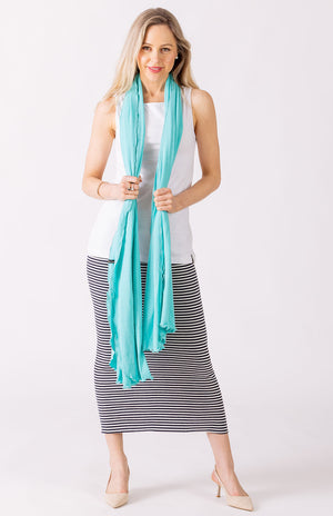Navy & Ivory Narrow Stripe