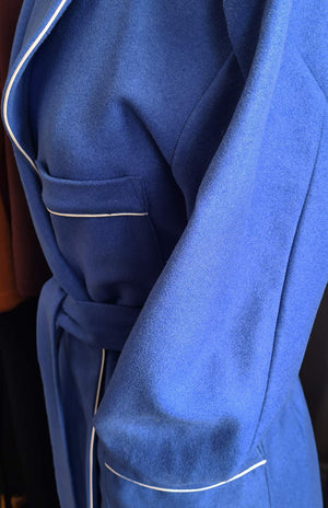 Black Signature Cashmere Wool Dressing Gown (S-M)