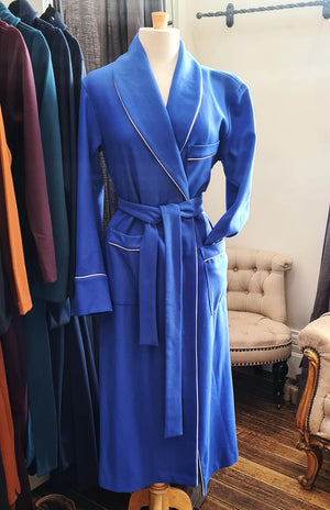 Black Signature Cashmere Wool Dressing Gown (S-M)