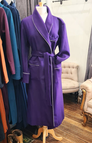 Black Signature Cashmere Wool Dressing Gown (S-M)