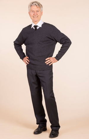 Obsidian Grey Herringbone