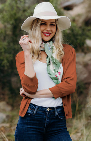 3/4 Sleeve Crop Cardigan (clearance)