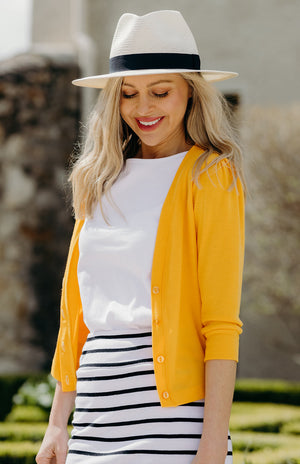 3/4 Sleeve Crop Cardigan (clearance)