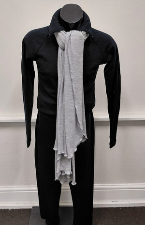 Ivory & Grey Marl Pinstripe