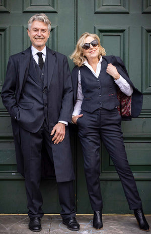 Obsidian Grey Herringbone