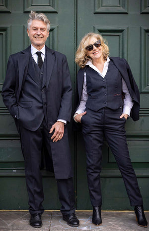 Obsidian Grey Herringbone