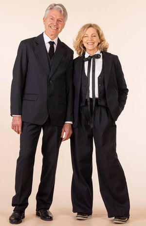 Obsidian Grey Herringbone