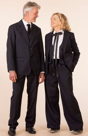 Obsidian Grey Herringbone