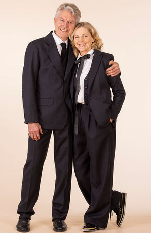 Obsidian Grey Herringbone