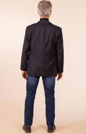 Obsidian Grey Herringbone