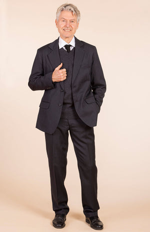 Obsidian Grey Herringbone