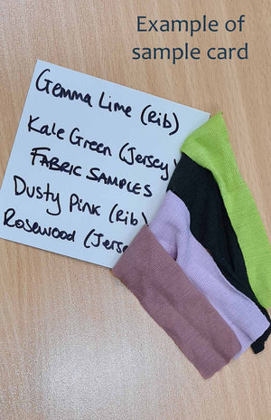 Add your colour/fabric choices in the box above