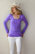 Periwinkle Purple Women&#39;s Merino Wool Long Sleeve Fashion &amp;amp; Layering Top

