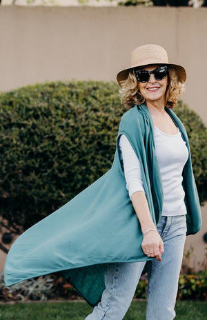 Multi-Way Sleeveless Wrap - Rib