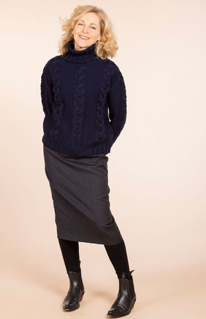 Obsidian Grey Herringbone