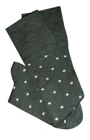 Dotty - Green with Taupe Spots