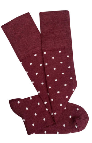 Dotty - Burgundy with Taupe Spots
