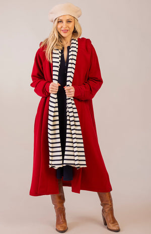 Navy Blue & Cream French Stripe