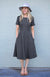 Steel Grey Women&#39;s Merino Wool Short Sleeve Trans-seasonal Dress

