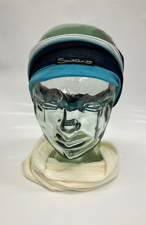 Turquoise Navy Multi Stripe