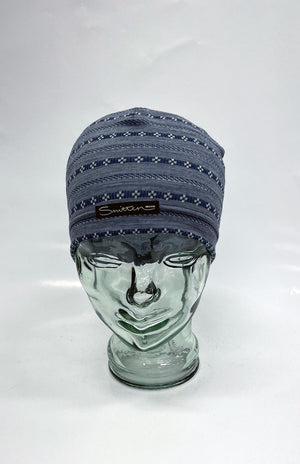 Lightweight Patterned and Striped Skull Cap Sports Beanie