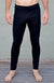 Black Men&#39;s Merino Wool 270gsm Fleece Elastic Waist Thermal Winter Leggings &amp;amp; Yoga Pants 
