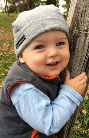 Ivory & Grey Marl Pinstripe