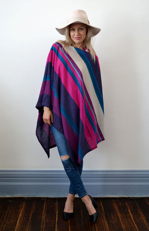 Classic Poncho - Striped/Patterned