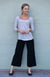 Black Women&#39;s Merino Wool 3/4 Length Yoga Pants
