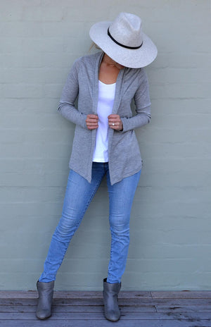 Ivory & Grey Marl Pinstripe