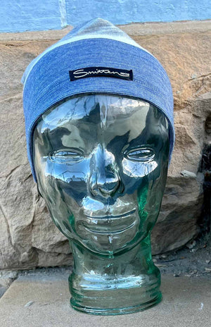 Denim Grey & Black Stripe