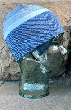 Denim Grey & Black Stripe