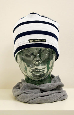 White & Black French Stripe