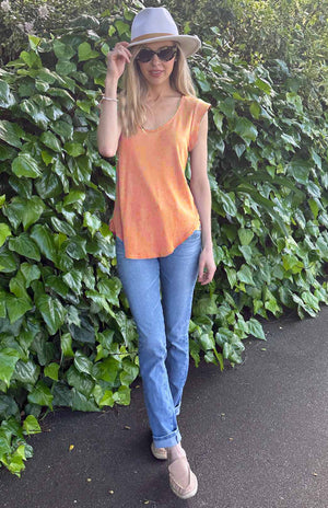 Cap Sleeve T-Shirt - Rib