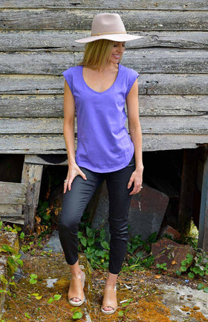 Cap Sleeve T-Shirt - Rib