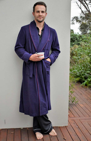 Black Signature Cashmere Wool Dressing Gown (6-12)