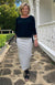 Light Grey Marl Women&#39;s Organic Cotton Maxi Length Tube Skirt
