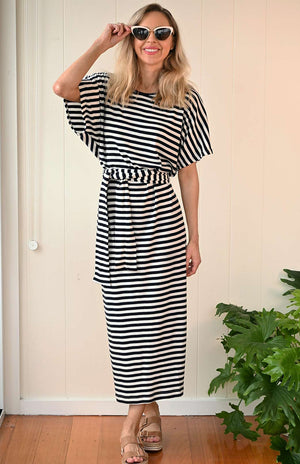 Navy & Ivory Stripe
