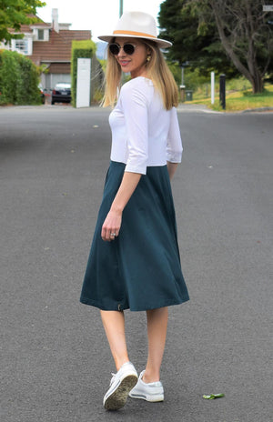 Deep Sea Green & Ivory