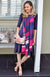 Grape Purple Multi Stripe Women&#39;s Merino Wool Multi Striped Scarf
