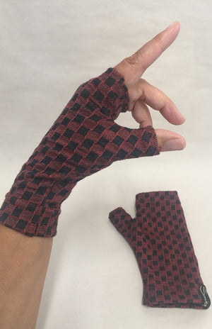 Coral Charcoal Mini Check