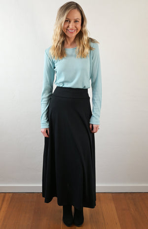 Pyjama Separates: Relax Fit Round Neck Top (Rib)