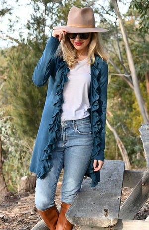 Ruffled Cardigan