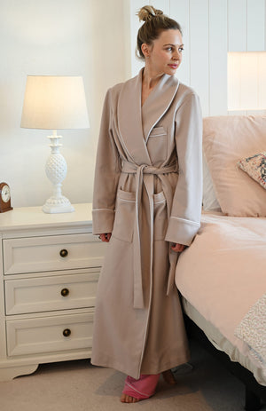 Black Signature Cashmere Wool Dressing Gown (6-12)