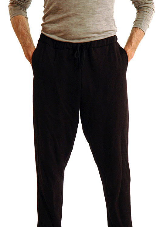 Black wool fleece pants (Size M)