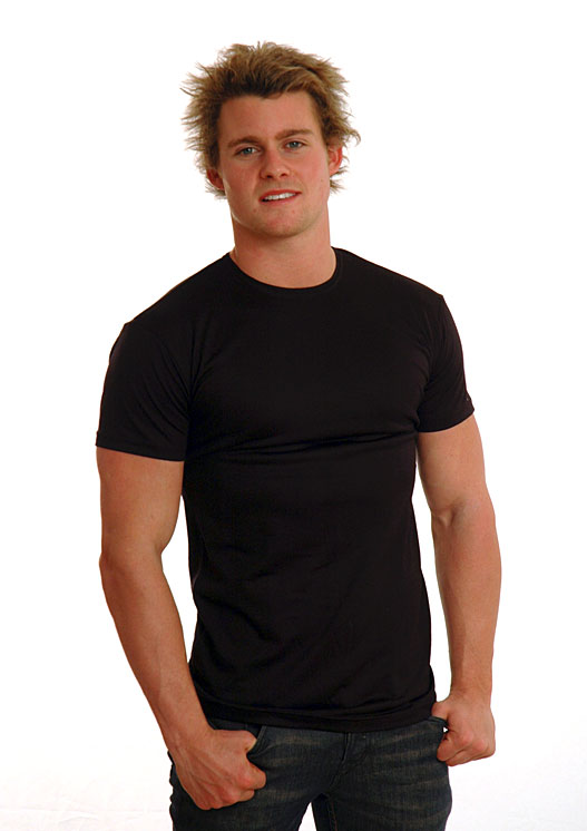 Mens black crew neck top - T-shirt - 170g (Size M)
